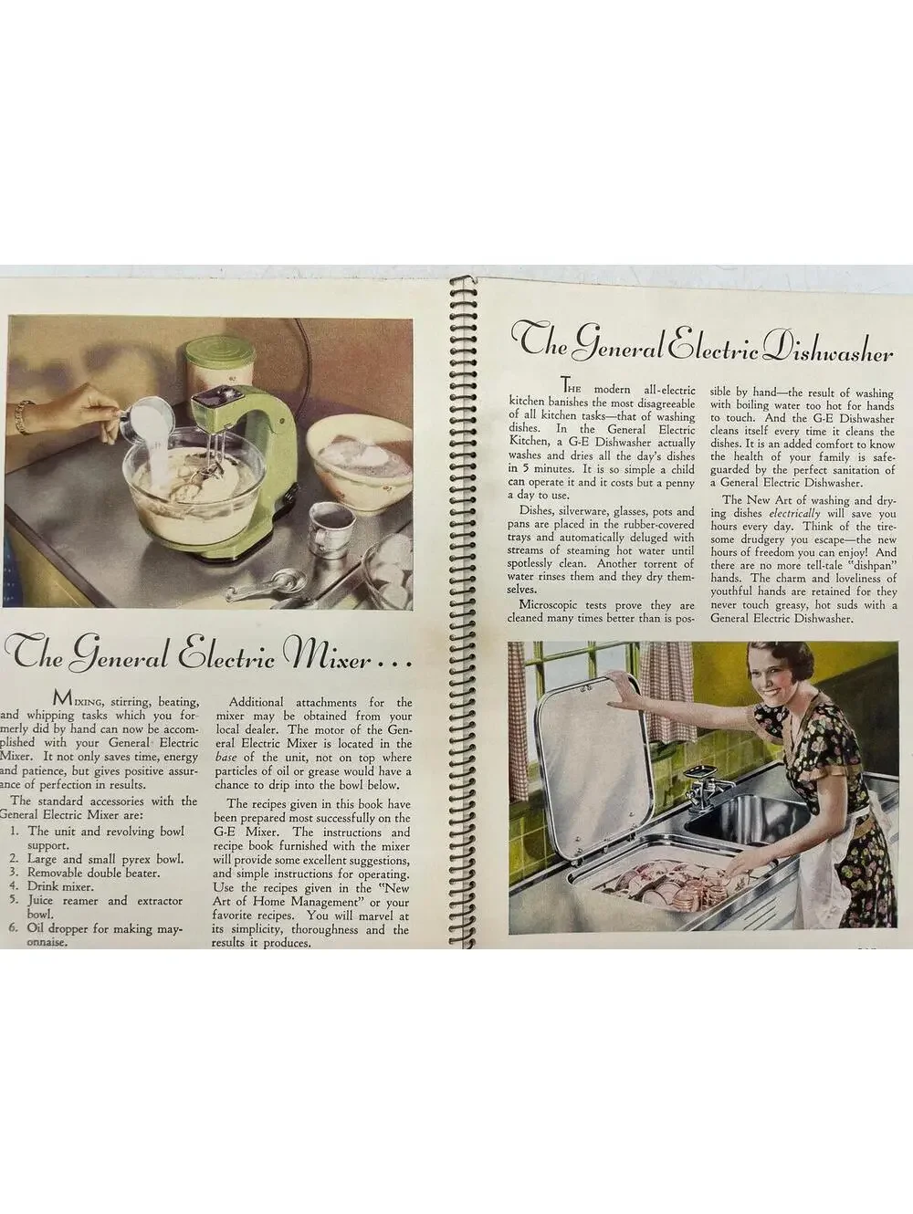 Vintage 1930s GE Cookbook: The New Art, Recipes & Appliances